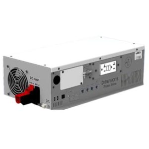 Dimensions - 12LP15AR - 1500 Watt Inverter only, hardwire GFCI, local switch disabled