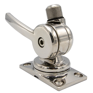 6187: Shakespeare 6187 Sleek & Compact Stainless Steel Rotatable 4-Way Ratchet Mount